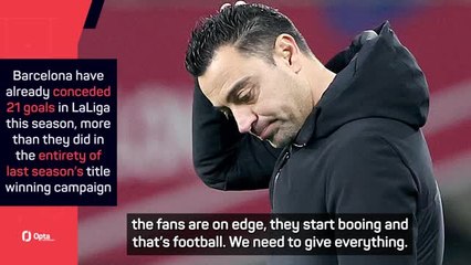 Xavi lays into 'unacceptable' first half as Barça eventually beat bottom club Almeria