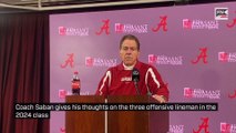 Coach Saban gives his thoughts on the three offensive lineman in the 2024 class
