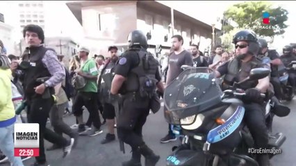 Protestan en Buenos Aires contra anuncio con 30 medidas económicas de Javier Milei