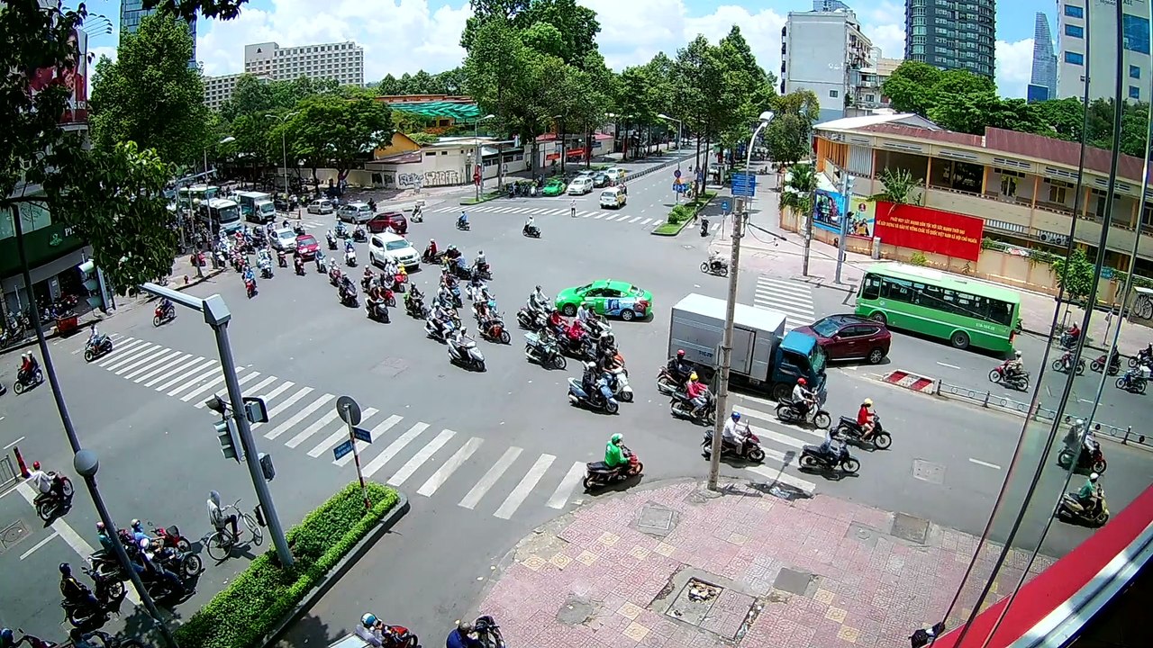 Ho Chi Minh City Traffic At Intersection.