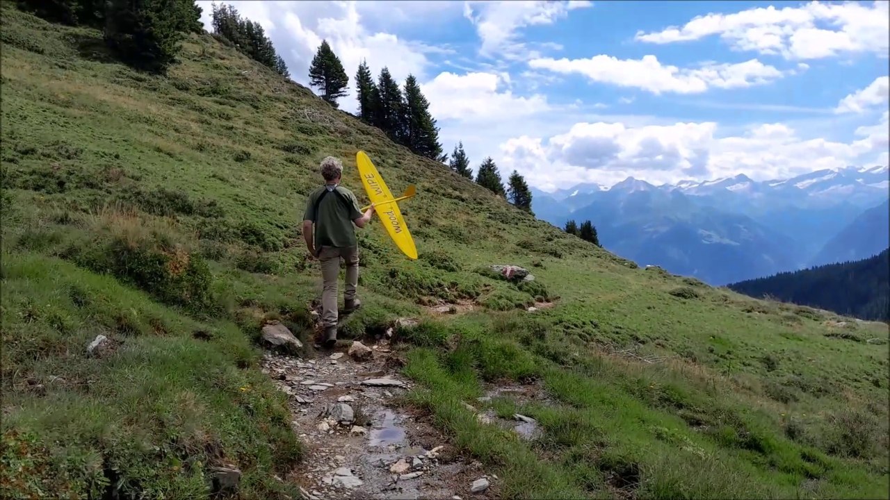 Hangflug, wood wipe midi bei der Bürglhütte