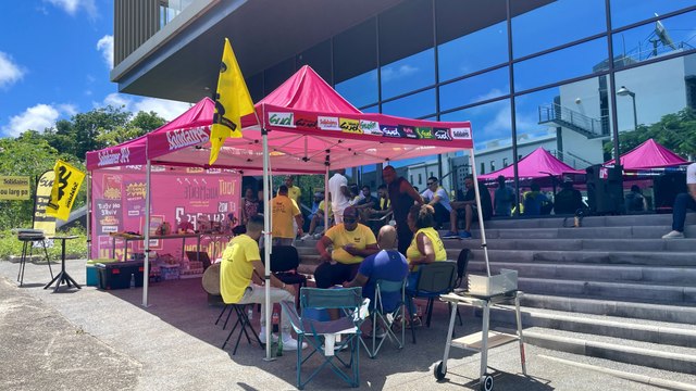 Les salariés de Free en grève devant le siège