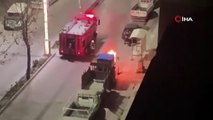 Elazığ’da park halindeyken alev alan traktörü itfaiye ekipleri söndürdü