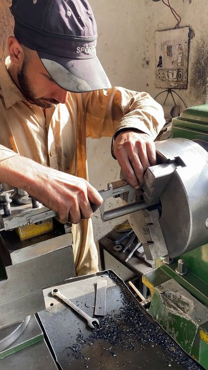 Iron road converted in bolt #bolt #lathe #ytshorts #shortsvideo #viral