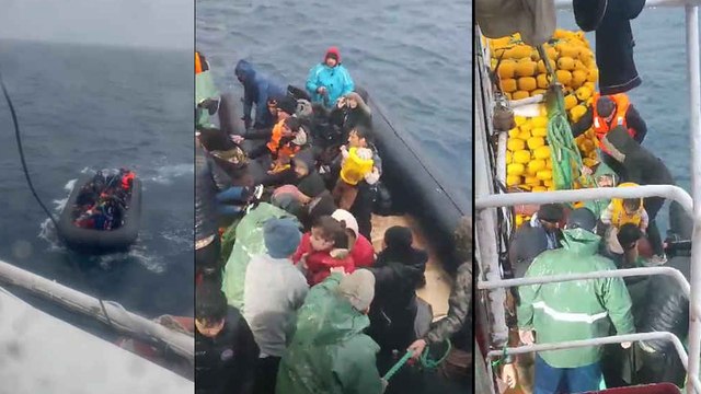 Denizde ölüm kalım mücadelesi böyle görüntülendi