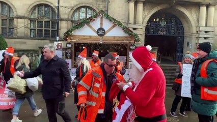 Sheffield council women workers hold festive protest against gender pay gap as wide as £11,000