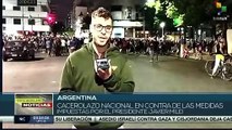 Argentinos extienden a varias zonas del país protestas contra medidas tomadas por el Gobierno