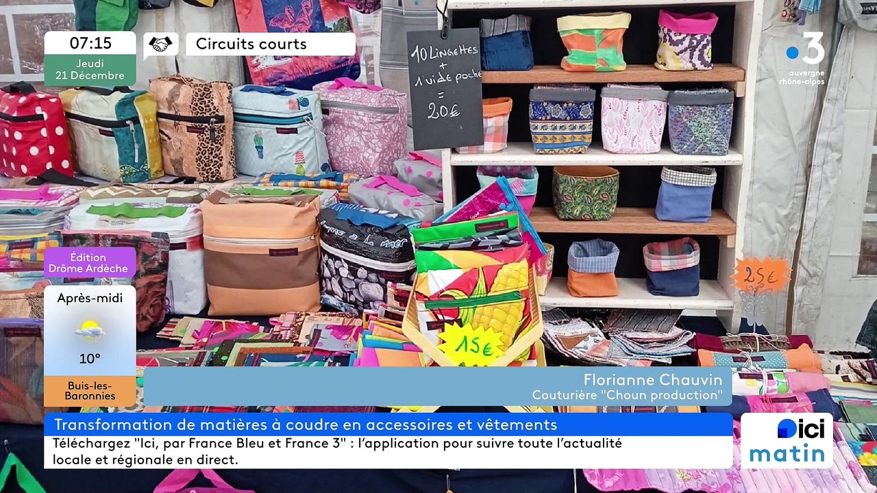 À Die, Choun production, recyclage de matières à coudre en vêtements et accessoires