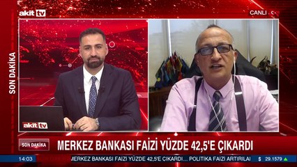 Merkez Bankası faizi yüzde 42,5' e çıkardı