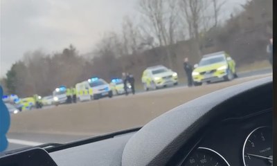 Video shows large police presence on Edinburgh City Bypass on December 20