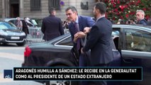 Aragonés humilla a Sánchez le recibe en la Generalitat como al presidente de un Estado extranjero
