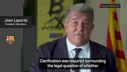 Laporta welcomes ruling from the ECJ on the European Super League