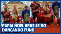 Papai Noel brasileiro dançando funk