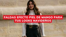 faldas efecto piel de Mango para tus looks navideños