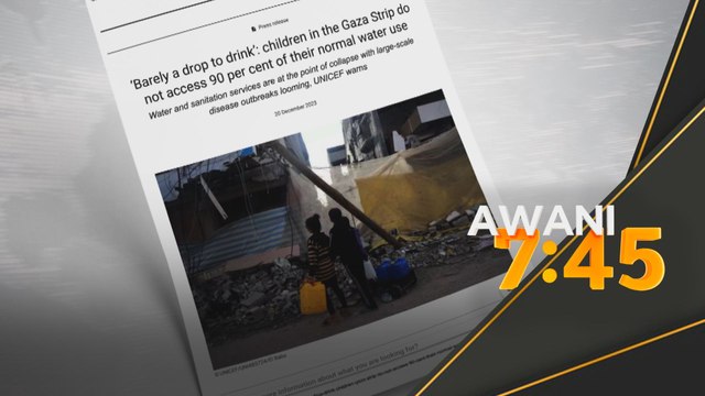 Krisis air minuman kanak-kanak Gaza meruncing - UNICEF