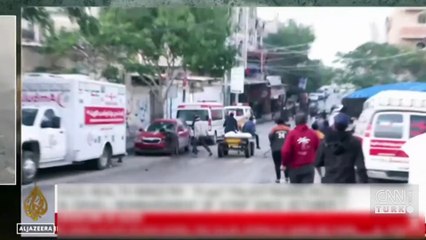 Canlı yayında İsrail bombardımanı