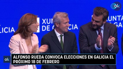 Alfonso rueda convoca elecciones en Galicia el próximo 18 de febrero