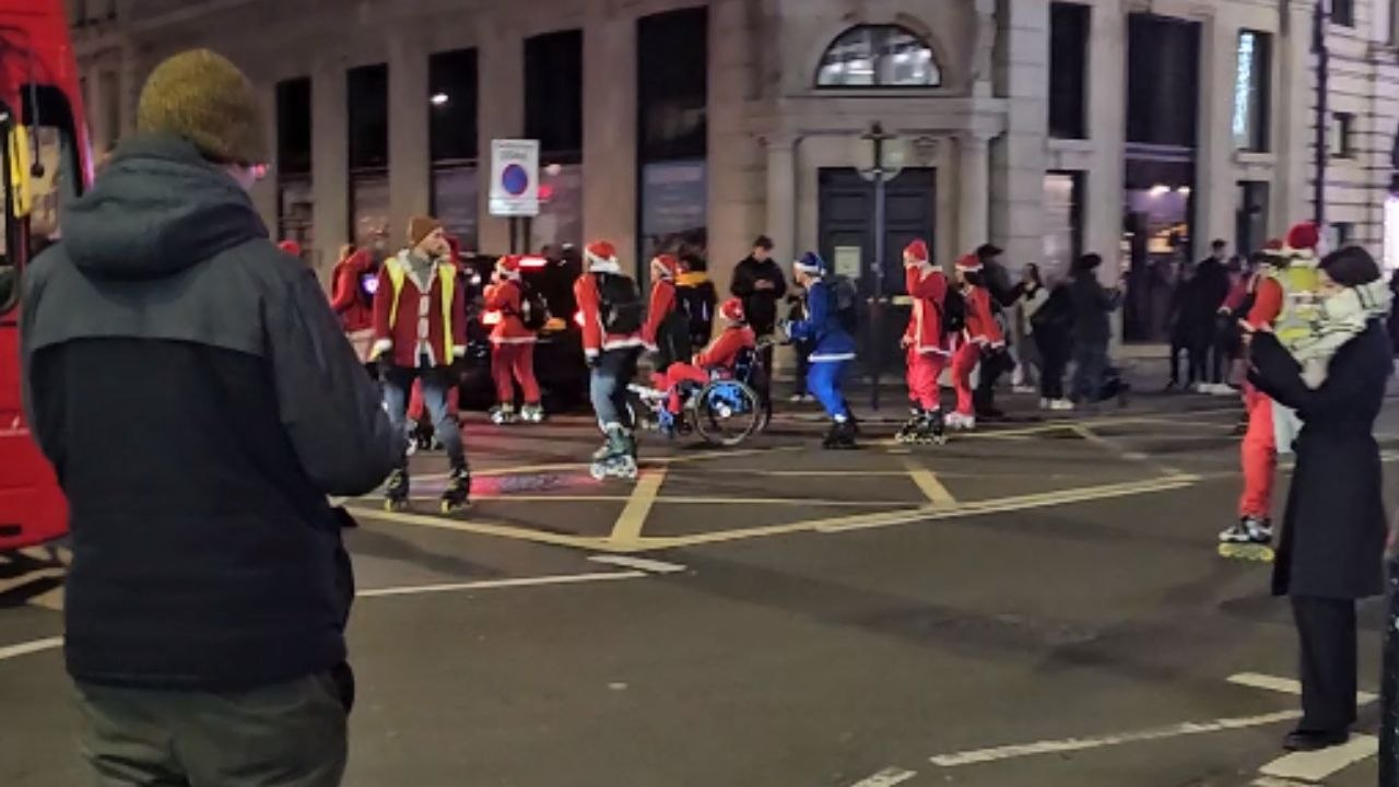 Santa Claus saves fuel money by choosing roller...