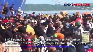 Libur Nataru, Ribuan Pemudik Mulai Berdatangan di Pelabuhan Nusantara Parepare