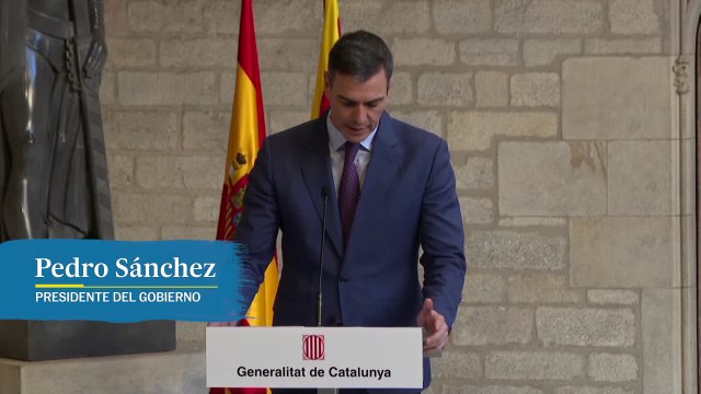 Las declaraciones de Pedro Sánchez tras su reunión con Pere Aragonès