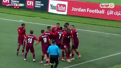 هدف _ تسديدة قوية من حسين عبيدات يعزز بها تقدم معان