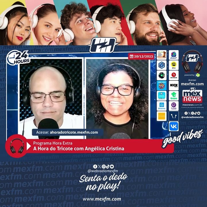 Quadro "A Hora do Tricote" na mexfm.com (20/Dez/2023) #ProgramaHoraExtra #Humor #Radio #mexfm #webradiomexfm #AHoraDoTricote