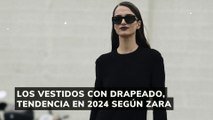 Los vestidos con drapeado, tendencia en 2024 según Zara