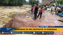 Junín: fuertes lluvias provocan desborde de río que arrasa con las viviendas