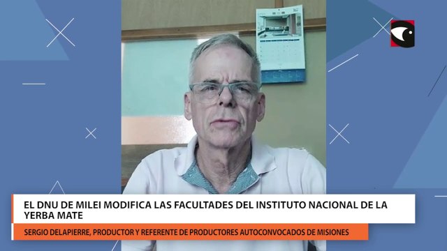 El DNU de Milei modifica las facultades del Instituto Nacional de la Yerba Mate los productores están preocupados, aseguró Delapierre