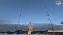 شاهد: إطلاق مركبة الفضاء سويوز من شمال روسيا