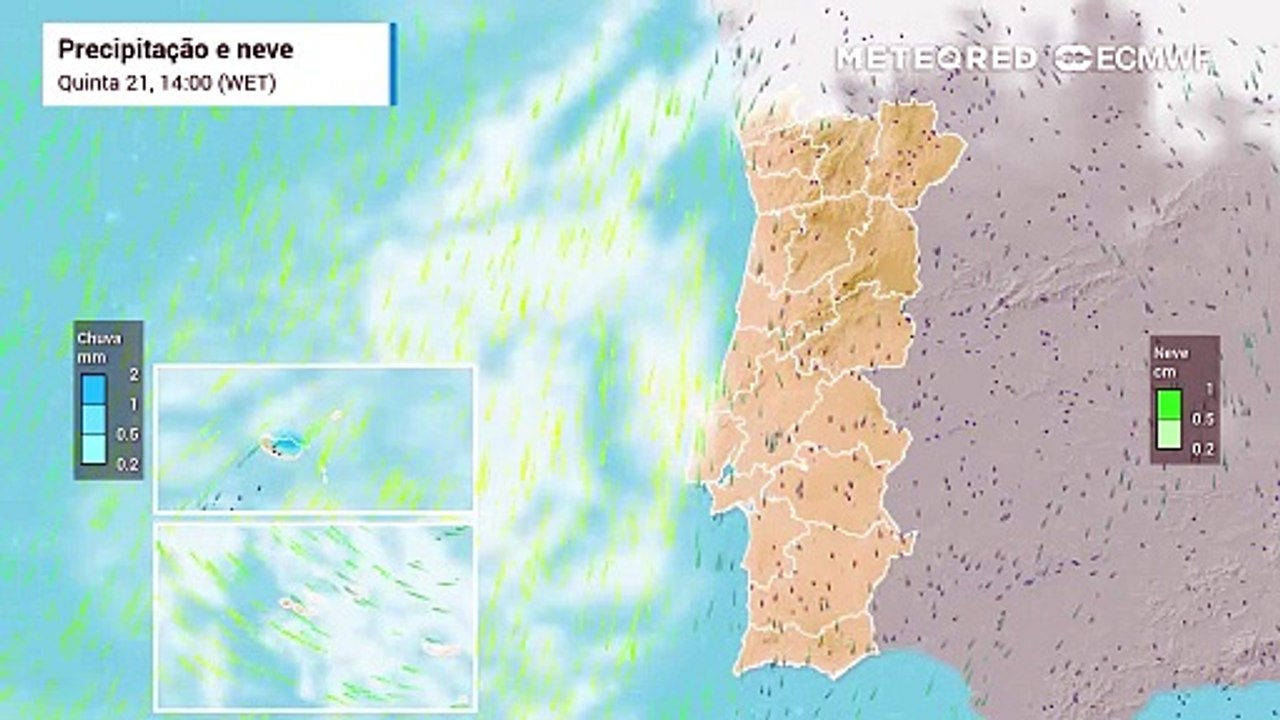 Natal com tempo geralmente estável em todas as unidades territoriais de Portugal, mas haverá nuances