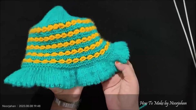 4 year baby cap (part 2) topi ki new design #easy girls cap #topi ka design #cap #örme şapkalar