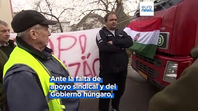 Los camioneros húngaros suspenden temporalmente las protestas en la frontera ucraniana