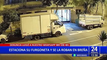 Delincuente roba furgoneta estacionada en Breña