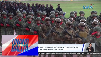 PBBM, tinaasan ang lifetime monthly gratuity pay ng Medal of Valor awardee ng AFP | UB
