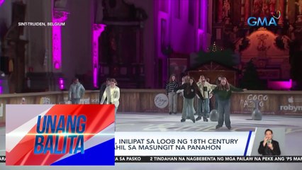 Ice skating rink, inilipat sa loob ng 18th century na simbahan dahil sa masungit na panahon | UB