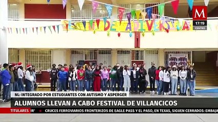 Estudiantes de secundaria en Monterrey celebran festival navideño inclusivo
