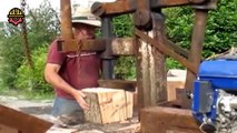 Amazing Automatic Homemade Firewood Processing Machines, Fastest Cutting Tree & Wood Splitting