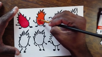 How to Draw Color Emoticons Step by step | Emoji Coloring Book for Kids