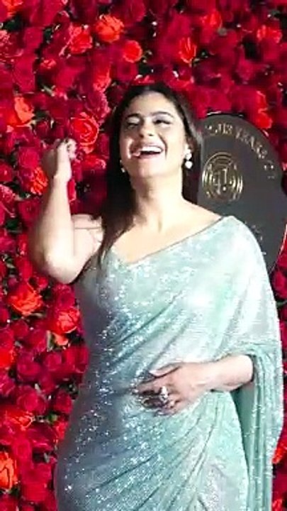 Kajol Sizzles In Shiny Silver Saree At Anand Pandit's B'day Event