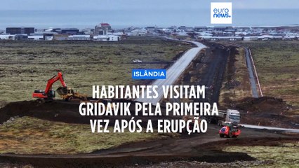 Habitantes visitam Gridavik pela primeira vez desde erupção vulcânica na Islândia