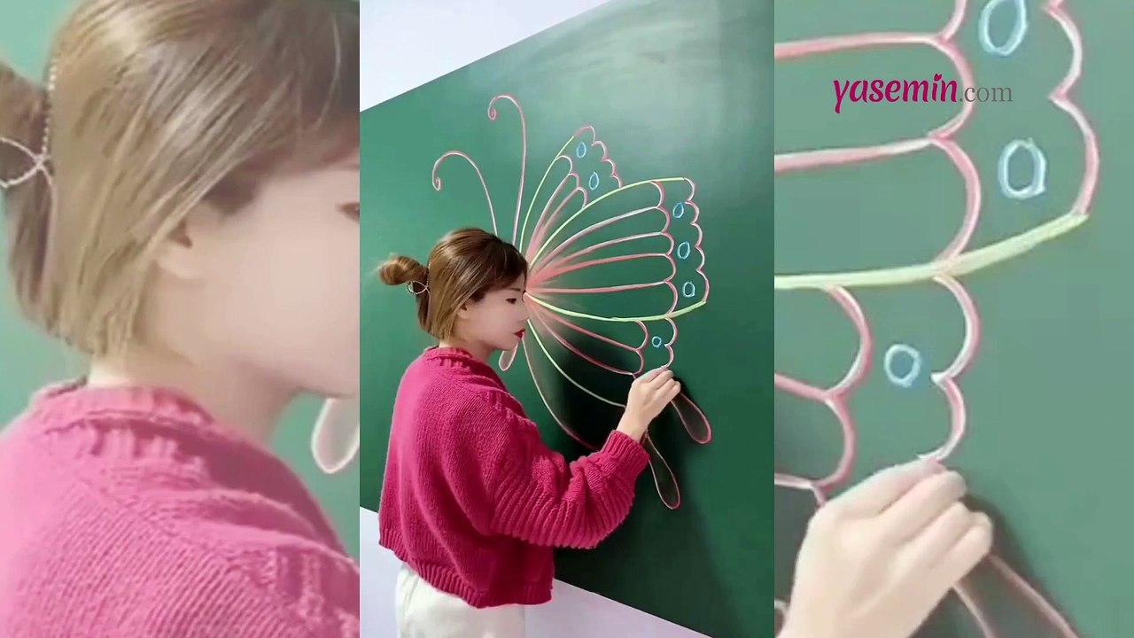 Kelebek çizmek hiç bu kadar kolay  olmamıştı!