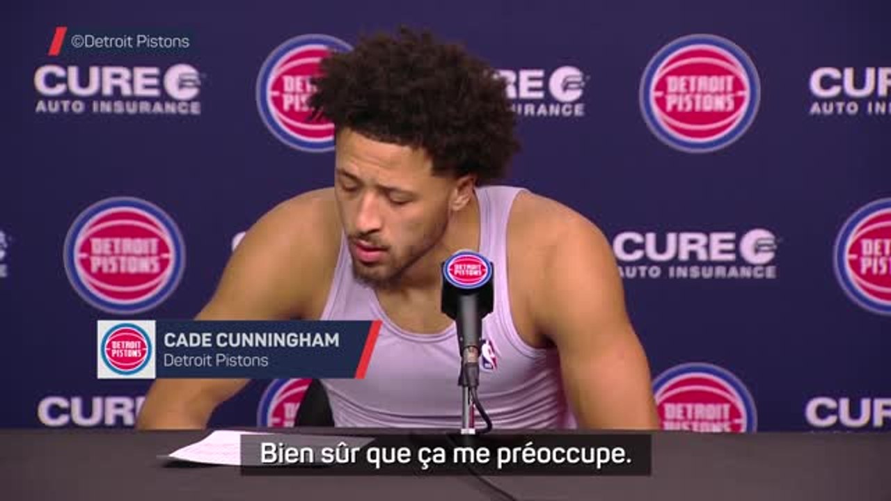 Pistons - Detroit à une défaite d'une série historique, Cunningham : "Ça me préocupe"