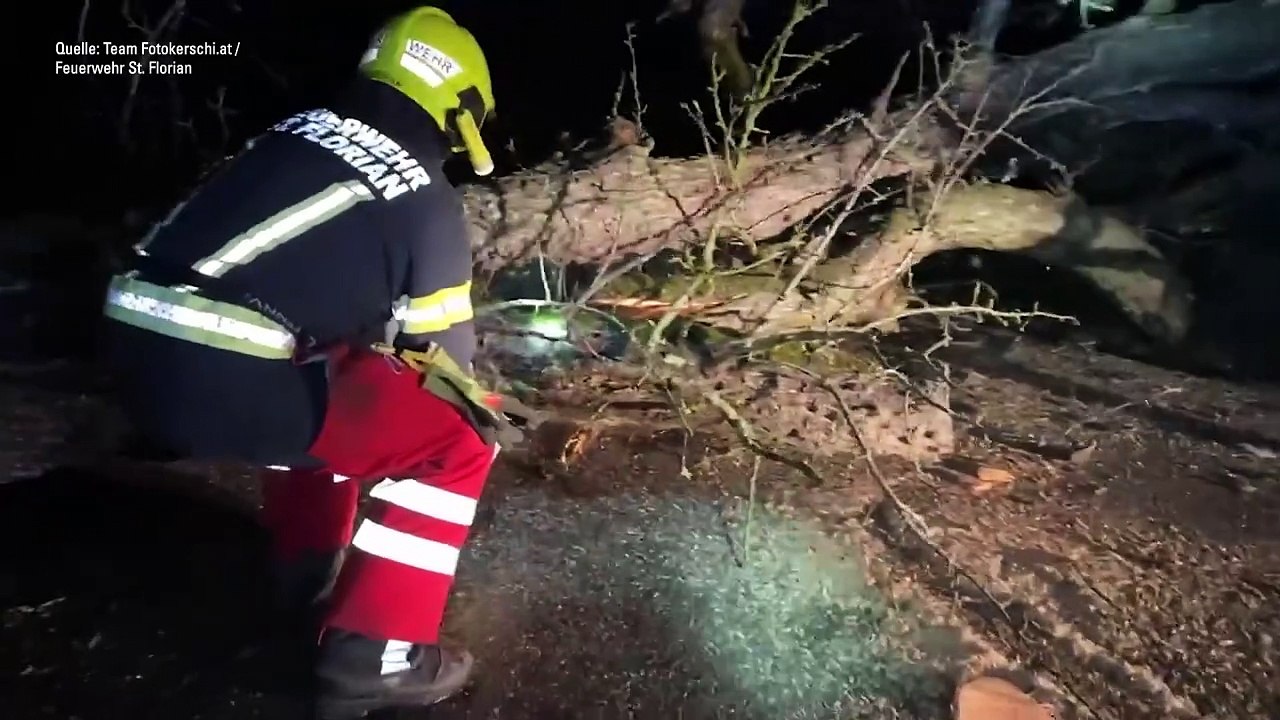 Sturmtief sorgte für zahlreiche Feuerwehreinsätze in Österreich