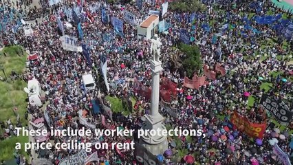 Protest against Milei's deregulation of Argentina's economy