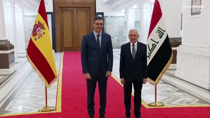 سانشيز يزور القوات الإسبانية في بغداد ويؤكد أن بلاده ملتزمة "باستقرار وسيادة" العراق
