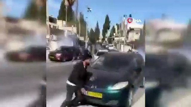 İsrailden Mescid-i Aksa çevresindeki Filistinlilere gaz bombalı müdahale