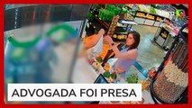 Vídeo mostra advogada suspeita de envenenar ex-sogro e a mãe dele comprando alimentos em Goiânia