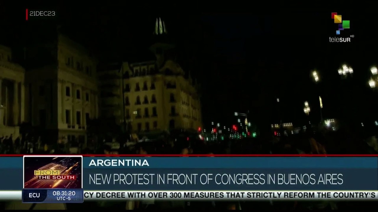 Argentine Congress experienced first major protest against Milei's measures