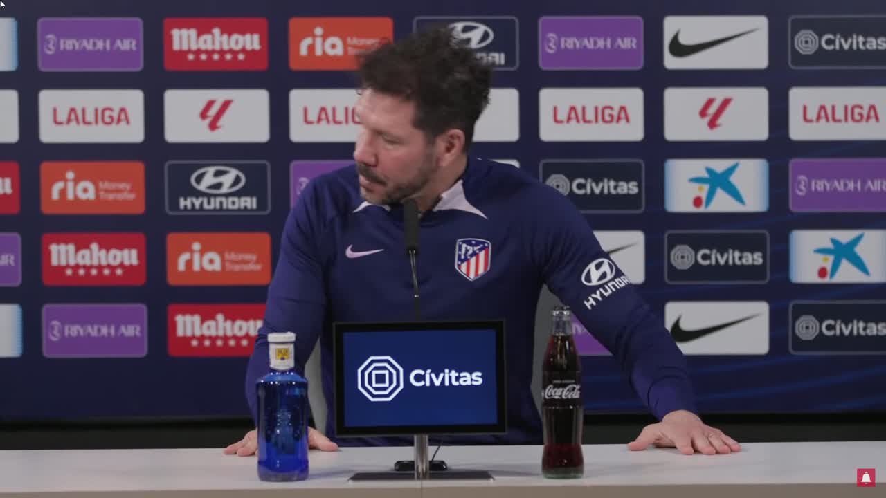 Rueda de prensa de Simeone previa al Atleti-Sevilla